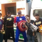 The heroes arrive at Yongkang Elementary School